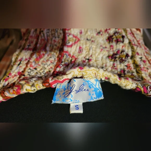 Boho Crochet-Tiered Maxi Dress in Cream and Pink - Picture 6 of 6